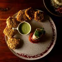 Crispy fried starters at Meraak
