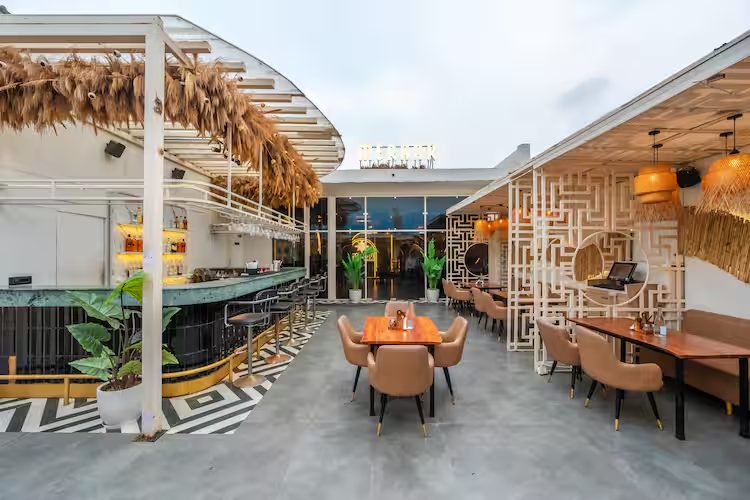 Meraak Cafe rooftop bar view